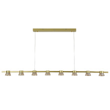Rocket Iron & Glass Tri-Colour LED 8 Light Pendant